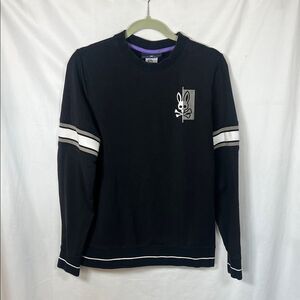 Psycho Bunny Black Crew Neck Long Sleeve size S